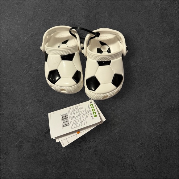 CROCS Other - CROCS Kids Soccer Slippers - Black and White
